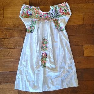 Mexican dress, hand-embroidered, S